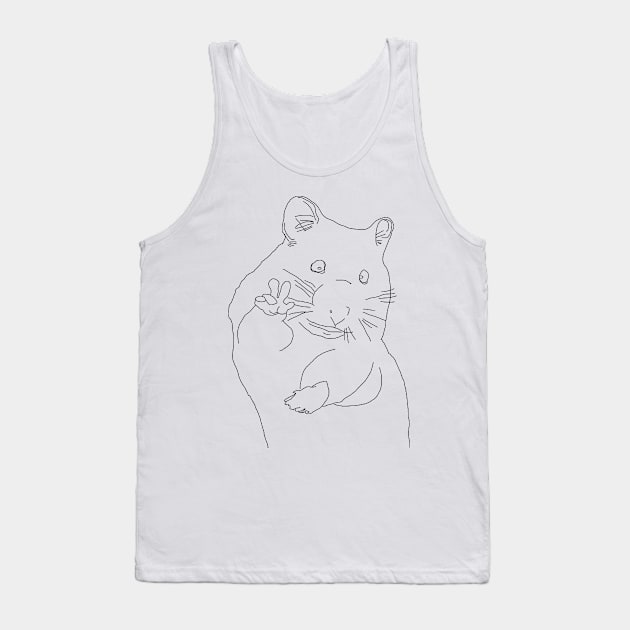 Peace Hamster Tank Top by mareescatharsis